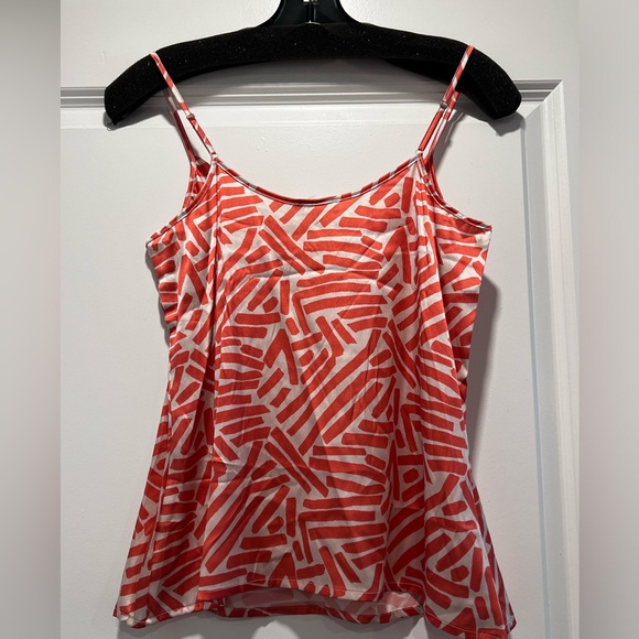 HANRO of Switzerland Silk Sleveless Top Spiced Coral Small 6/8 NWOT SAMPLE - Picture 5 of 14